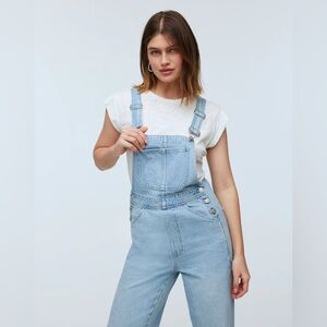 Madewell Petite Denim Oversized Carpenter Overalls
